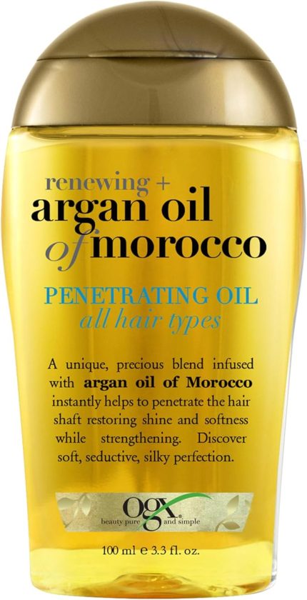 Yenileme+Argan Yağı Fas Penetran Saç Yağı Tedavisi, Nemlendirici ve Güçlendirme İpeksi Saç Yağı Tüm Saç Tipleri İçin, Paraben İçermez, Sülfatlı Yüzey Maddeleri İçermez, 3.3 ml