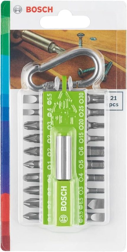 Home and Garden - 21 Parça Vidalama Ucu Seti Yaylı Kancalı, Yeşil