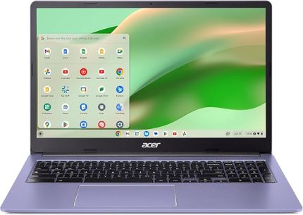 Chromebook Dizüstü Bilgisayar | 15,6 inç Full HD Ekran | Intel Celeron N4500 İşlemci | 4GB LPDDR4X, 64GB eMMC | ChromeOS | Lavanta | CB315-4H-C0VN
