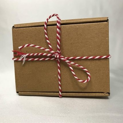 Beyaz İp İki Renkli Bileklik Paketleme İpi 10 Metre (Kırmızı)