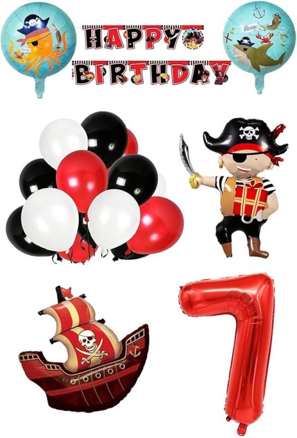 Yaş Korsan Temalı Doğum Günü Parti Kutlama Seti