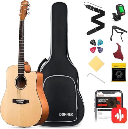 DAD-140C Dreadnought Akustik Gitar Paketi (Natural)