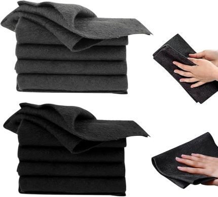 10 ADET Kalınlaştırılmış Sihirli Temizleme Bezi, İki Boyutlu Büyük Yeniden Kullanılabilir Mikrofiber Bez Havlular, Ultra Yumuşak Yüksek Emici Çizgisiz Tüy Bırakmayan Ev Mutfak Araba Camı için