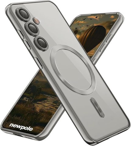 Galaxy S24 FE için MagSafe ile Uyumlu Kılıf Kroin Darbelere Dayanıklı Sararma Karşıtı Lens Koruyuculu Güçlü Manyetik Tutuş Samsung Galaxy S24 FE için MagSafe ile Uyumlu Kılıf