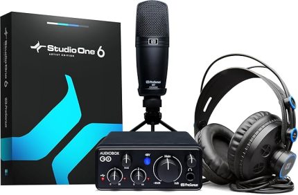 AudioBox GO Creator Bundle, Profesyonel Kayıt Seti (Ses kartı, Kulaklık, Mikrofon ve Yazılım)