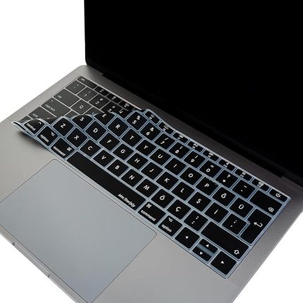 Laptop Macbook Pro Klavye Koruyucu (Türkçe Q) 12inç A1534-13inç A1708 ile Uyumlu Siyah