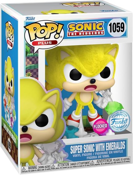 Pop! Plus: Sonic - Zümrütlü Süper Sonic - Sonic The Hedgehog - Amazon Exclusive - Koleksiyon Vinil Figür - Hediye Fikri - Resmi Ürün - Çocuklar ve Yetişkinler için Oyuncaklar