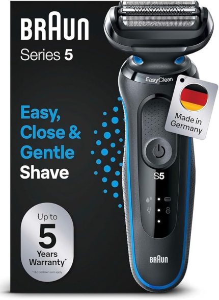 Yeni Seri 5 B1000s Kablosuz Tıraş Makinesi, AutoSense, EasyClean, EasyClick, Islak & Kuru