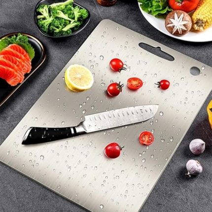 Kesme Tahtası Paslanmaz Çelik 304 Kalite Metal Kesme Tahtası Hijyenik ve Dayanıklı Kolay Temizlenebilir KALİTELİ Kesim