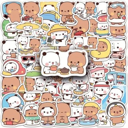 Major Selection 50'Li Dudu And Bubu Sticker Set Laptop Notebook Tablet Sticker Seti