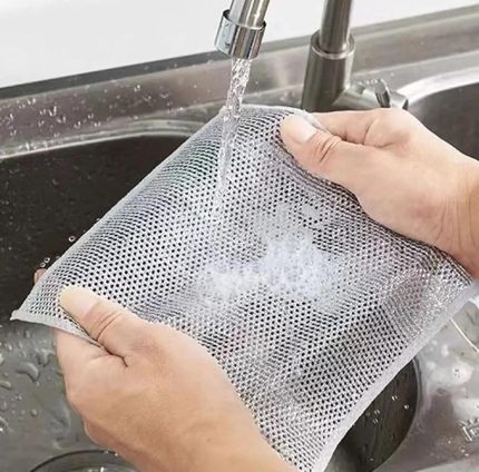 Fonksiyonlu Çizilmez Çelik Tel Bulaşık Bezi, Dayanıklı Bulaşık Havlusu (2)