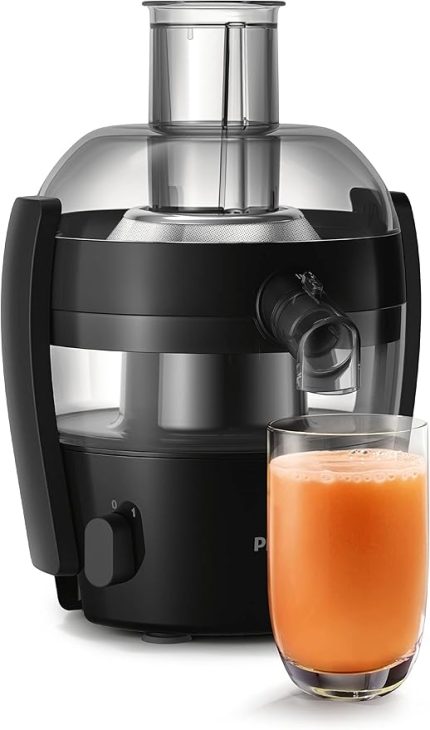 Viva Collection Katı Meyve Sıkacağı, 500W, 1,5L, QuickClean, Damlama Önleyici, Siyah, HR1832/00