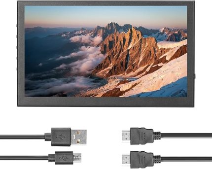 inç Dokunmatik Ekran Taşınabilir 1024 * 600 Çözünürlük IPS Panel LCD Kapasitif Dokunmatik Ekran Hoparlörler ile İzleme Ekranı