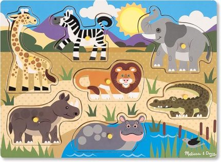 & Doug Ahşap Tutmalı Yapboz - Safari (Yeni)