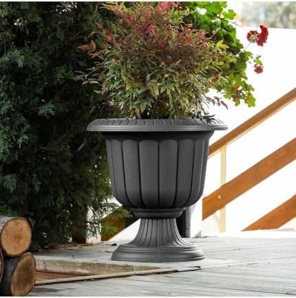 Saksı 34,3cm, 9.8 Litre Dış Mekan Saksı Antrasit