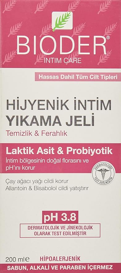 Hijyenik İntim Yıkama Jeli Hipoalerjenik Tüm Ciltler (1 x 200 mL)