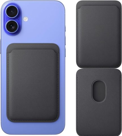 Magsafe Cüzdan Kartlık Deri Güçlendirilmiş Mıktanıs,İphone 16/15/14/13/12 ile Uyumlu