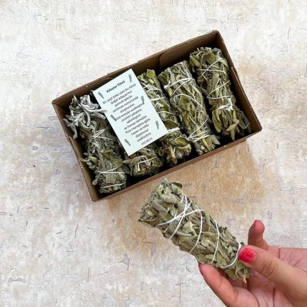 make it easier Organik Adaçayı Tütsü 5 Adet (Natural White Sage Incense, Aura Cleansing White Sage, Enerji ve Arınma Seti)
