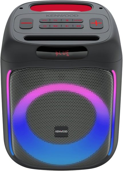 Parti Hoparlörü AS-P200BT - dinamik ışık gösterisi, 10 saat pil ömrü, BLUETOOTH, TWS (Kablosuz Stereo), USB, SD kart, AUX girişi, mikrofon girişi, Siyah