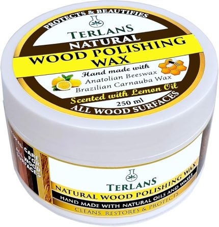 Doğal Ahşap Cilası Üstün Koruma 250 ml + Mikrofiber Bez Natural Wood Polishing Wax