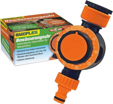 sulama saati [120 dakikaya kadar] zamanlayıcı, bahçe sulama zamanlayıcısı, sulama otomatiği, bahçe musluğu, zamanlayıcı, su zamanlayıcısı