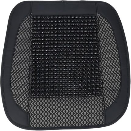 Evrensel araba koltuğu minderi, nefes alabilen ahşap boncuk kılıfı, yaz, soğutma, havalandırma, serin ped, dört mevsim araba iç koltuk koruyucusu, otomobil, ev, ofis koltuğu için (Siyah-1)