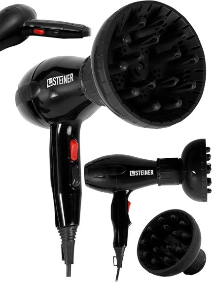 Alman 3800 Watt Professional Saç Kurutma Makinesi AC Motor Fön Makinesi + Difüzör Başlık + 2 Adet Düz Başlık