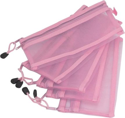 katmanlı örgü torbalar, su geçirmez naylon torba, dosyalar için, kırtasiye depolama, A6, ofis malzemelerini düzenlemek için ideal, 10 adet (#3)