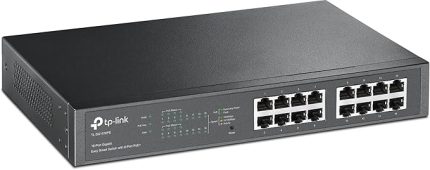TL-SG1016PE, 16-Port Gigabit Easy Smart Switch with 8-Port PoE+