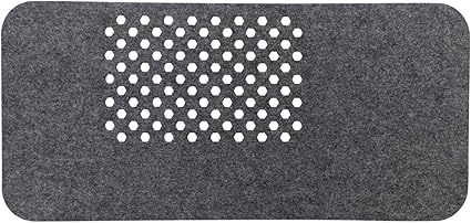 Keçe Masa Üstü Mouse Pad ve Bilgisayar Düzenleyici 70x32 cm – Antibakteriyel Mat, Doğal Keçe Mat, Masa Koruyucu Altlık, Ofis ve Ev için Minimalist Tasarım (koyu gri) - Görsel 2