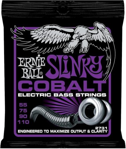 Ball Power Slinky Kobalt Elektrik Bas Telleri, Ölçü 55-110
