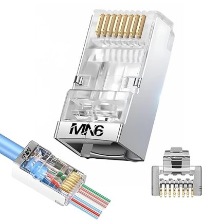 M117XF Cat6 jack/35 Adet-Metal EZ/Yeni Nesil rj45 cat6-8P/8C AÇIK UÇLU/Cat6 Konnektör (Metal EZ jack, 35)