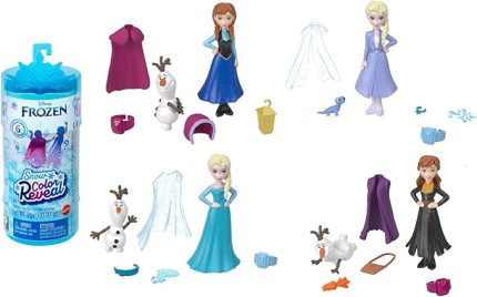Frozen Karlar Ükesi Color Reveal Renk Değiştiren Prenses Bebekler