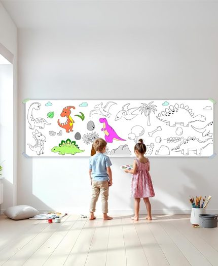 Temalı Dev Boyama Kağıdı 2,5 Metre Rulo Boyama Kağıdı Çocuk Anaokulu ve Kreşler İçin Aktivite Çocuk Eğitici Boyama