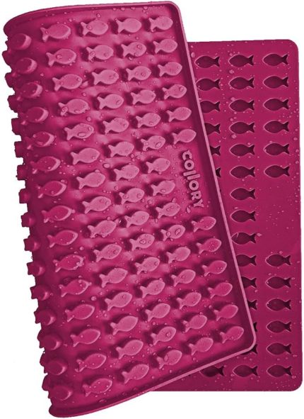 Mini balık (2 cm) silikon pişirme kalıbı, köpek bisküvileri ve köpek atıştırmalıkları için, çikolata kalıbı, yapışmaz ve gıda maddelerine uygun (BPA içermez)