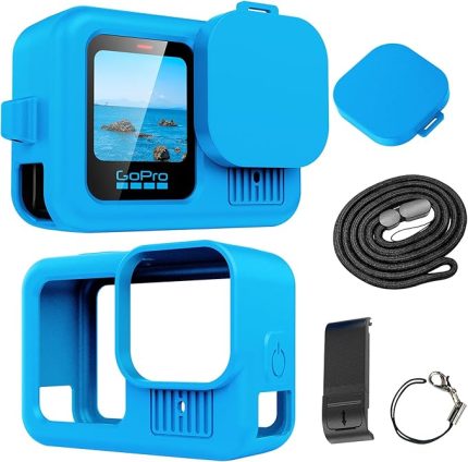 Go Pro Hero 13 için Silikon Koruyucu Kılıf, GoPro 13 için Düşmeye Karşı GoPro Kamera Kapağı Aksesuarları, Uzun Ömür, Birçok Kez Kullanılabilir (Tam Gövde Çerçevesi+Yan Kapak+Lens Kapakları)