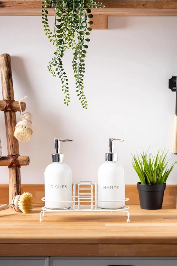 Novy Standlı 2'li Sıvı Sabunluk (White) - Görsel 3