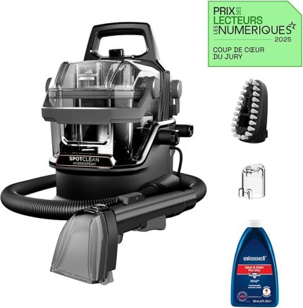 SpotClean® HydroSteam™ | Leke Temizleyici | HydroSteam™ Teknolojisi | Buharlama, Fırçalama, Vakumlama | Kilim, Halı ve Daha Fazlası İçin | 3689N, Siyah/Orta Soğuk Gri/Bakır Liman | HydroSteam teknolojili buharlı temizleyici, halı, halı, mobilya, kumaş, araba ve daha fazlası için