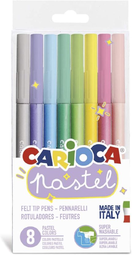 Pastel Süper Yıkanabilir Keçeli Kalem 8'li