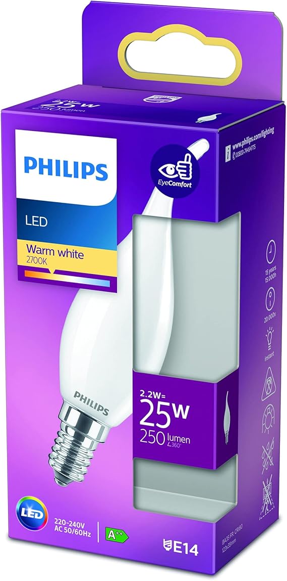 LED Classic 25W BA35 E14 Mum Tipi WW Dim Edilmez Ampul - Görsel 4