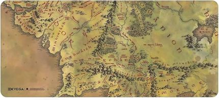 XXL Profesyonel Mouse Pad 90x40 (Midd Earth Map, The Lord Of The Rings: The Fellowship Of The Ring)