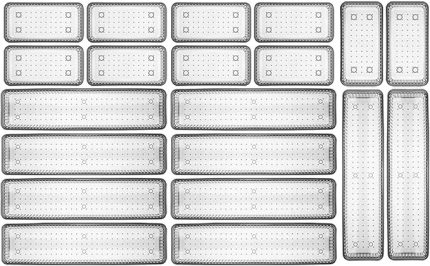 Home 20'li Modüler Set Kaşıklık Çekmece Içi Düzenleyici Çatal Kaşık Bıçak Düzenleme Organizeri Antrasit