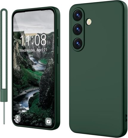 Samsung Galaxy S25 için kılıf, Samsung S25 5G için silikon cep telefonu kılıfı, çizilmeye karşı dayanıklı mikrofiber astarlı kamera koruması, çepeçevre koruma kılıfı, Samsung Galaxy S25 için