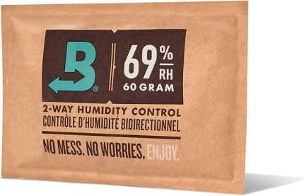 için/Tütün |% 69 RH 2 Yönlü Nem Kontrolü | Her 25 puroları bir Neme Can Tutma ile Kullanımı için Boyut 60 | Puro Humidors için Teknolojisi Patentli | 1-Count