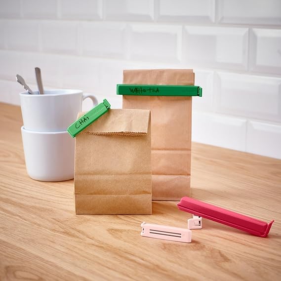 Bevara saklama torbası için kilit klipsleri – 26 adet, tekrar kullanılabilir, gıda maddelerine uygun, hava geçirmez kilit – mutfak ve ev için ideal - Görsel 4