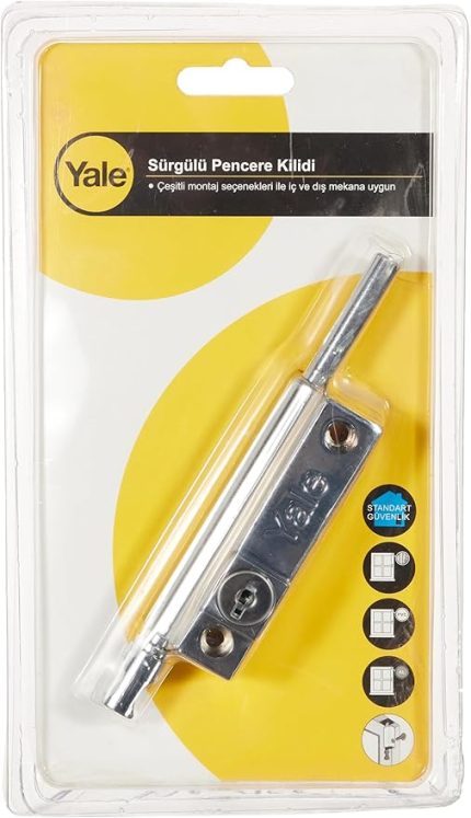 P124C Sürgülü Pencere Kilidi, Krom