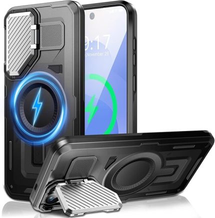 S25 Plus /S24 Plus için Kamera Standı Kılıf, [Objektif Koruması] [Mag Safe için] 2025 Versiyon - Askeri Koruma Standardı Koruyucu Kılıf Samsung S25Plus/S24Plus 6,7 inç, Kadın ve Erkek için