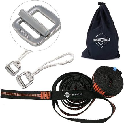 Premium Hamak Ağaç Kayışı, Heavy Duty Kamp, Ağaç Dostu Kayış, 680 kg, Uzun Ömürlü Hafif ve Kolay Kurulum, 2 x 366 cm