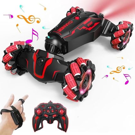 Hareket sensörü uzaktan kumandalı araba dört tekerlekten çekişli arazi elektrikli dublör deformasyon büküm arabası çocuk erkek oyuncak arabası