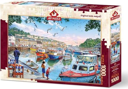 Puzzle Limandaki Küçük Balıkçılar 1000 Parça Puzzle